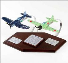 F4U-1A Corsair and Mitsubishi A6M2 Wooden Model