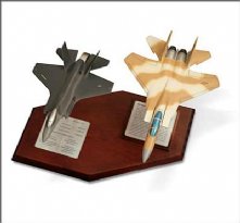 Lockheed F-35A and Boeing F-15C Wooden Model