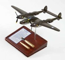 P-38G Lightning Wooden Model