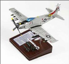 A-1H Skyraider USN Wooden Model