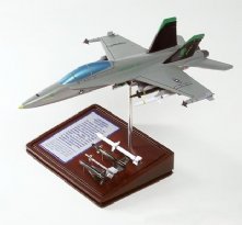 F-18D Hornet USMC Green Knights Wooden Model