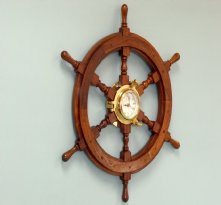 Ship Wheel Clock 24