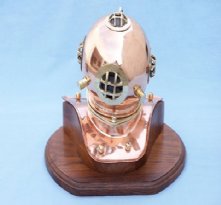 Copper Diving Helmet w/Base 12