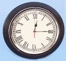 Black/Chrome Wall Clock 17
