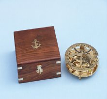 Brass Round Sundial Compass 6