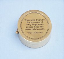 Brass Edgar Allan Poe Poem Compass 4