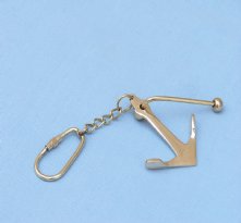Brass Anchor key chain
