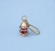 Brass Anchor lantern key chain