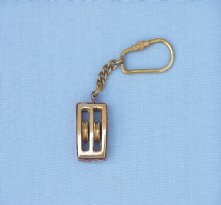 Brass Pulley key chain
