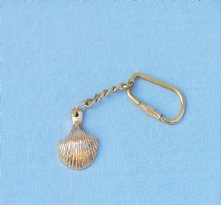 Brass Seashell Keyring