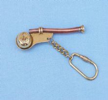 Copper Bosun Whistle Key Chain