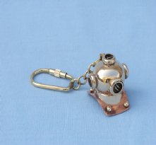 Copper Diving helmet key chain