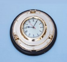 Brass Porthole Rope Clock 13
