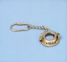 Porthole mirror key chain
