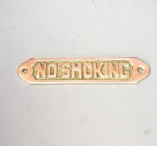 Brass No Smoking Sign 5