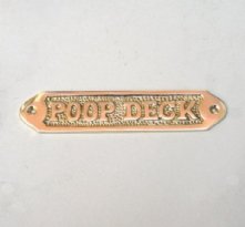 Brass Poop Deck Sign 5