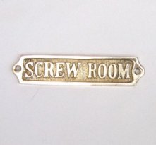 Brass Screw Room Sign 5