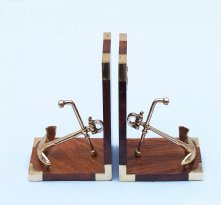 Brass Anchor Book Ends